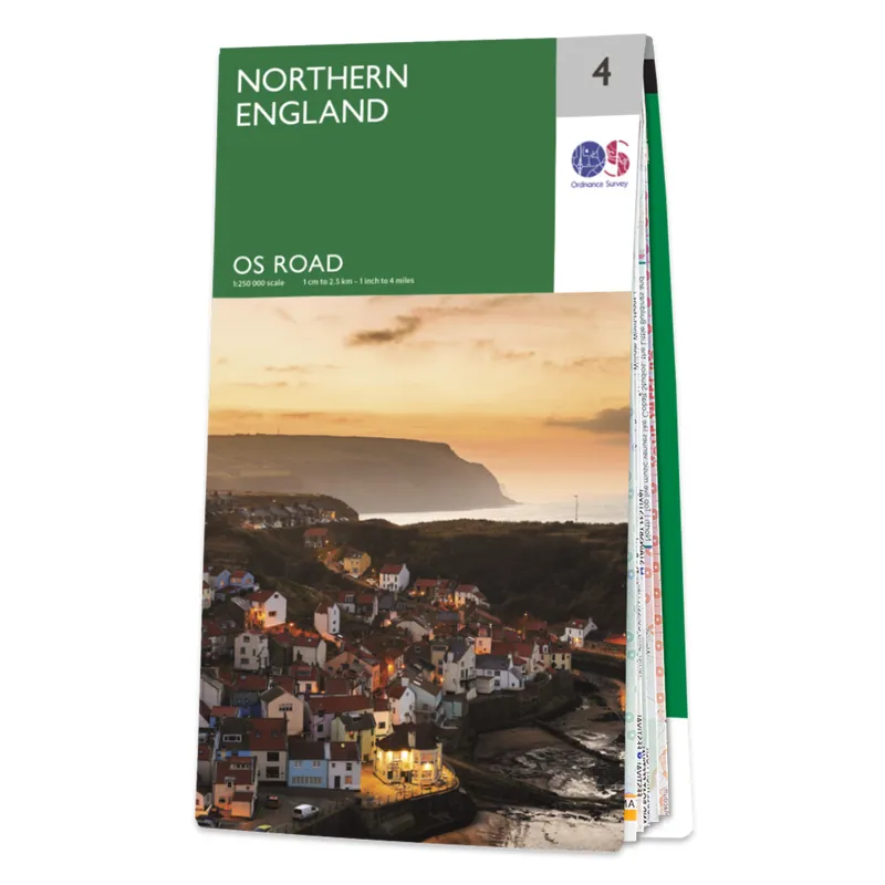 OS Northern England Road Map 1:250000